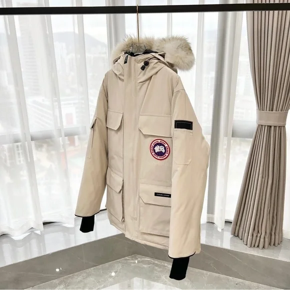 Canada Goose Expedition white Unisex Hooded Parka - Picture 4 of 8